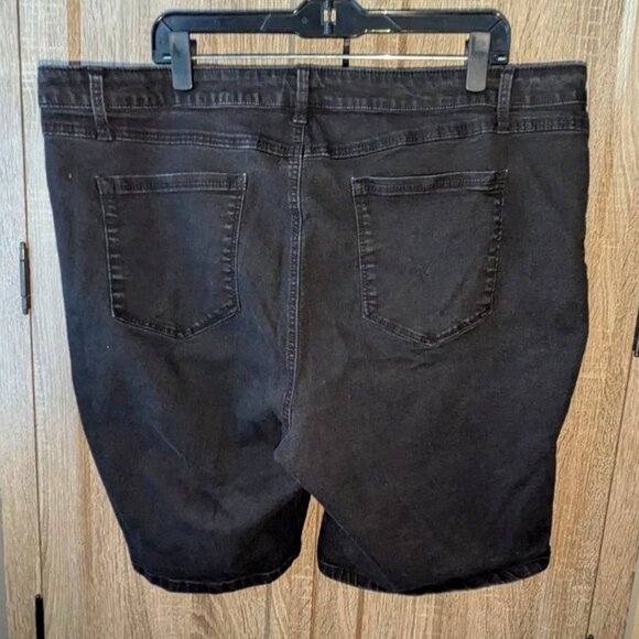 *3 FOR $9* A3 Denim Knee Length Dark Rinse Wash Long Denim Jean Bermuda Short 24 - Picture 5 of 5